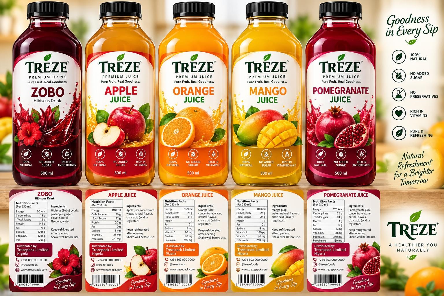 TREZE drinks collection